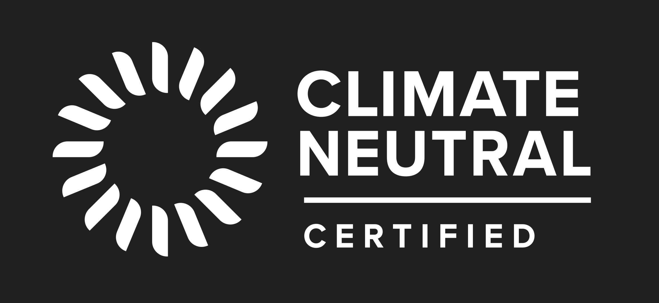 Climate Neutral Certified official label displayed horizontally