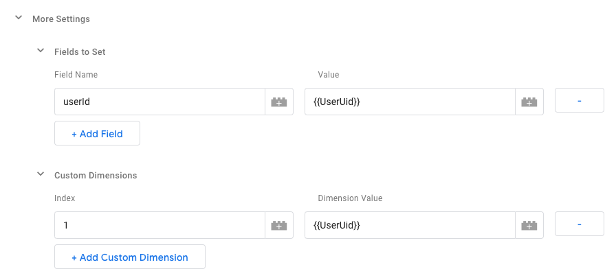 Google Tag Manager custom fields and dimensions