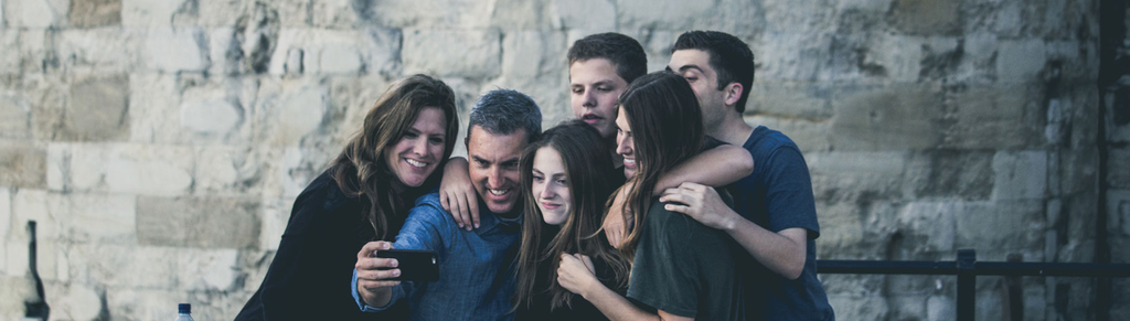 family taking a photo